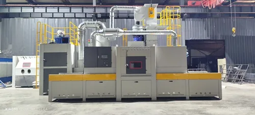 Conveyor automatic sandblasting machine