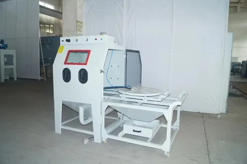 Turntable manual sandblasting machine
