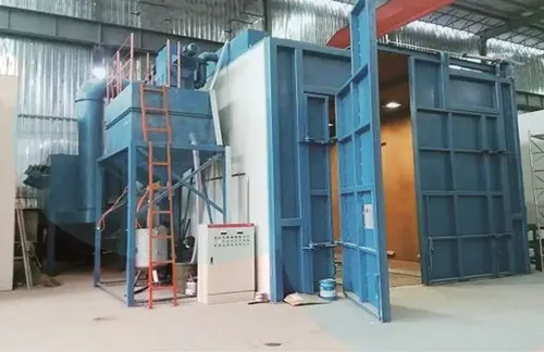 Mechanical recycling sandblasting room